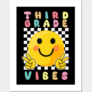 Third Grade Vibes  Smile Back To School 3rd Grade Posters and Art